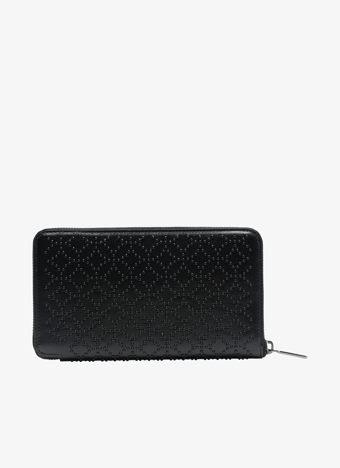 Zipped studded leather wallet ALAÏA BLACK ZIPPED STUDDED LEATHER WALLET